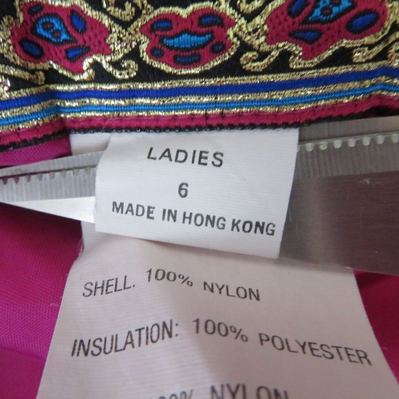 Vintage 80s OSSI Stirrup Ski Pants XS Fuchsia High Rise Belted Pocket Zip - Picture 14 of 15